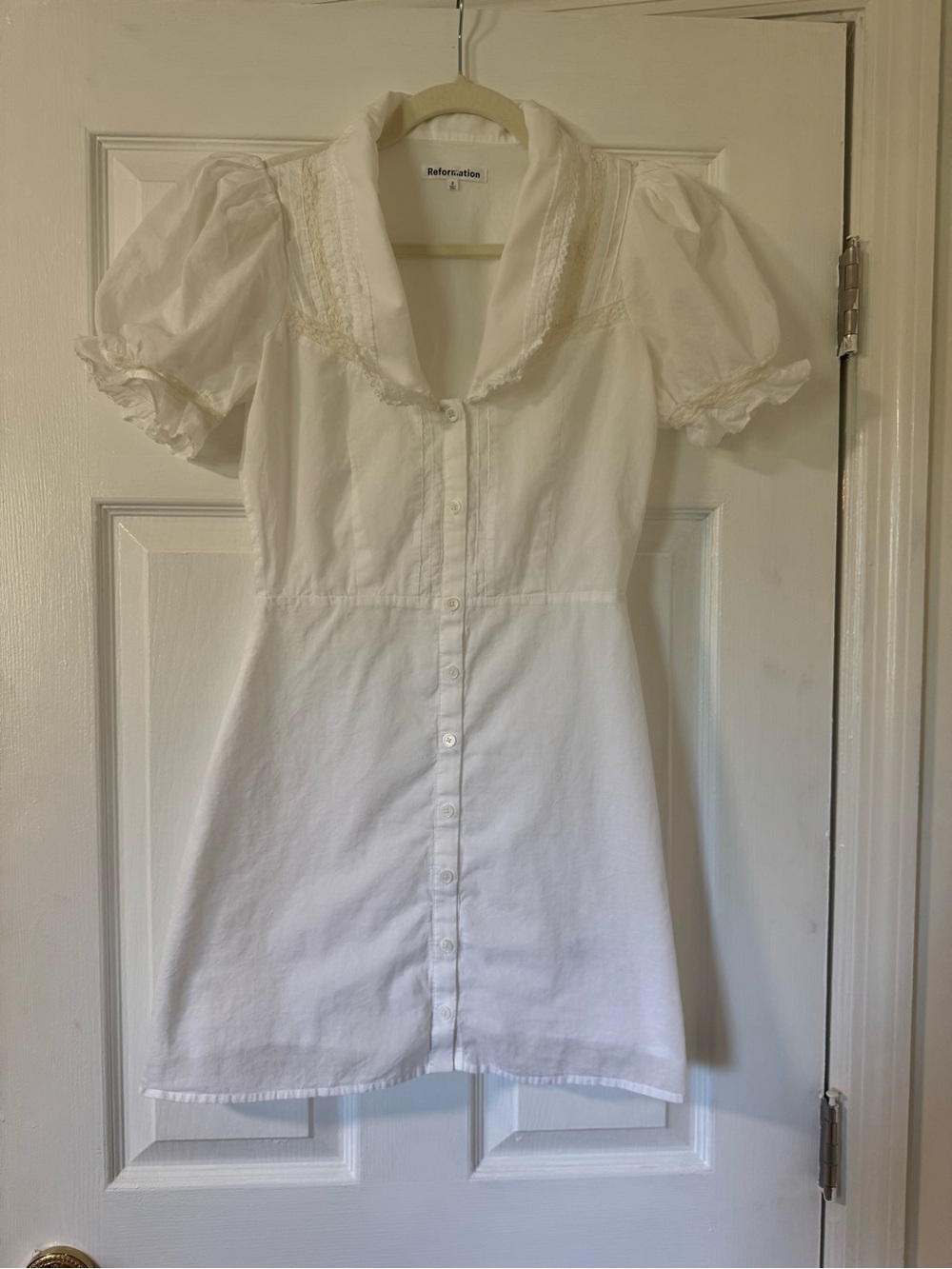 Reformation Jack Lace Trim Dress